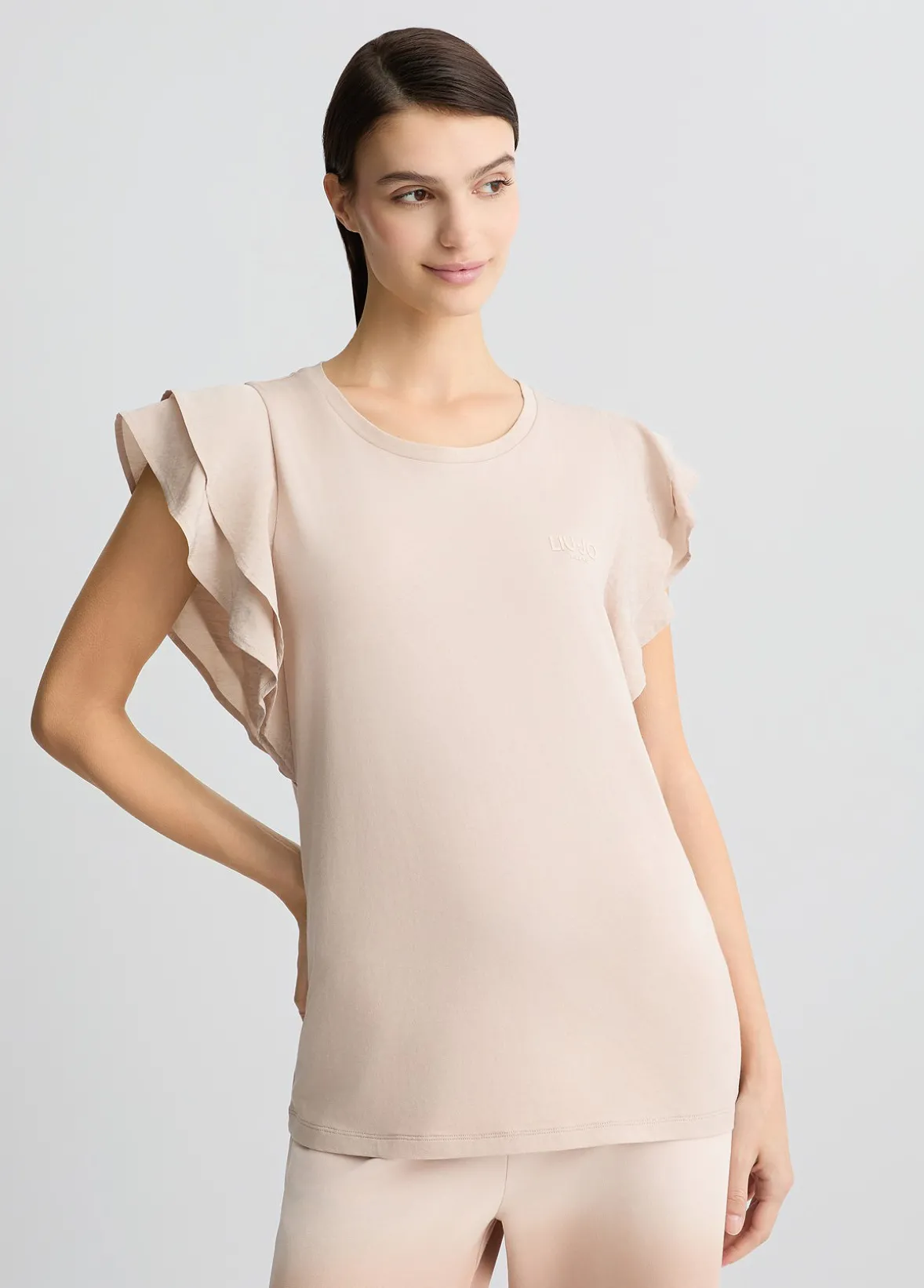 T-shirt con rouches