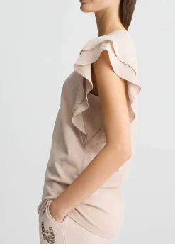 T-shirt con rouches