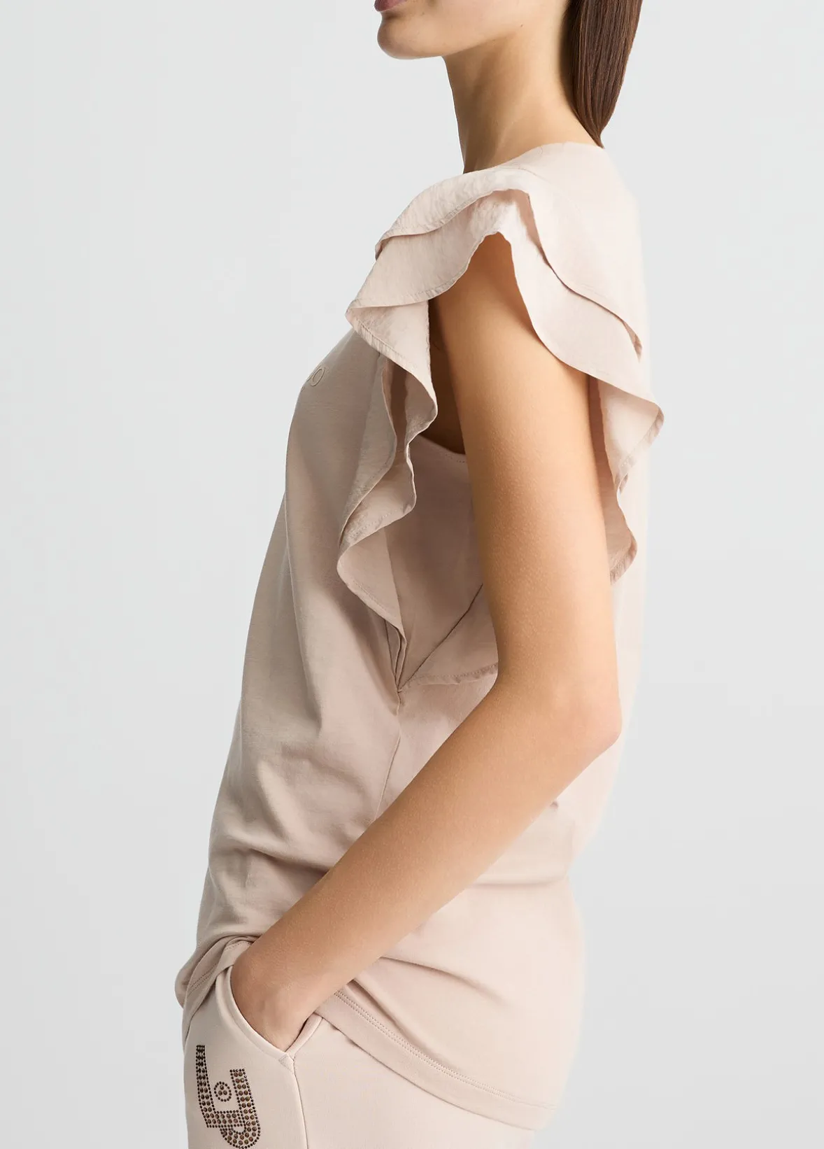 T-shirt con rouches