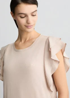 T-shirt con rouches