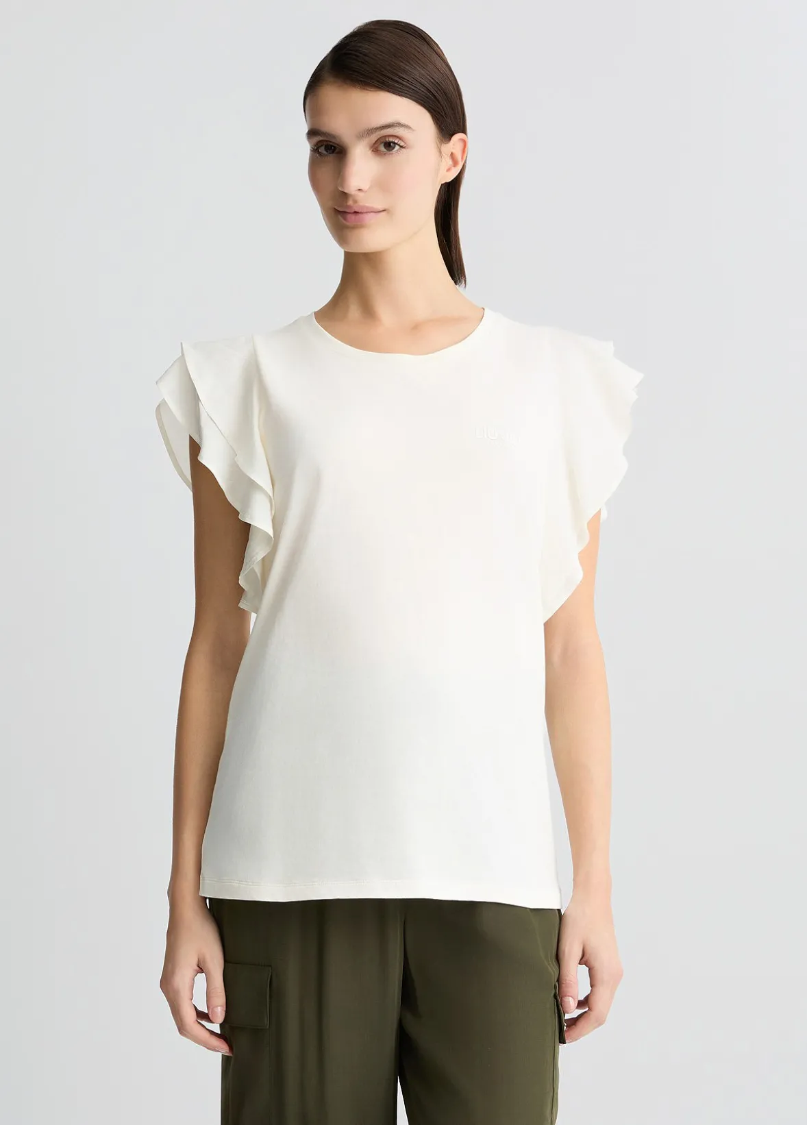 T-shirt con rouches