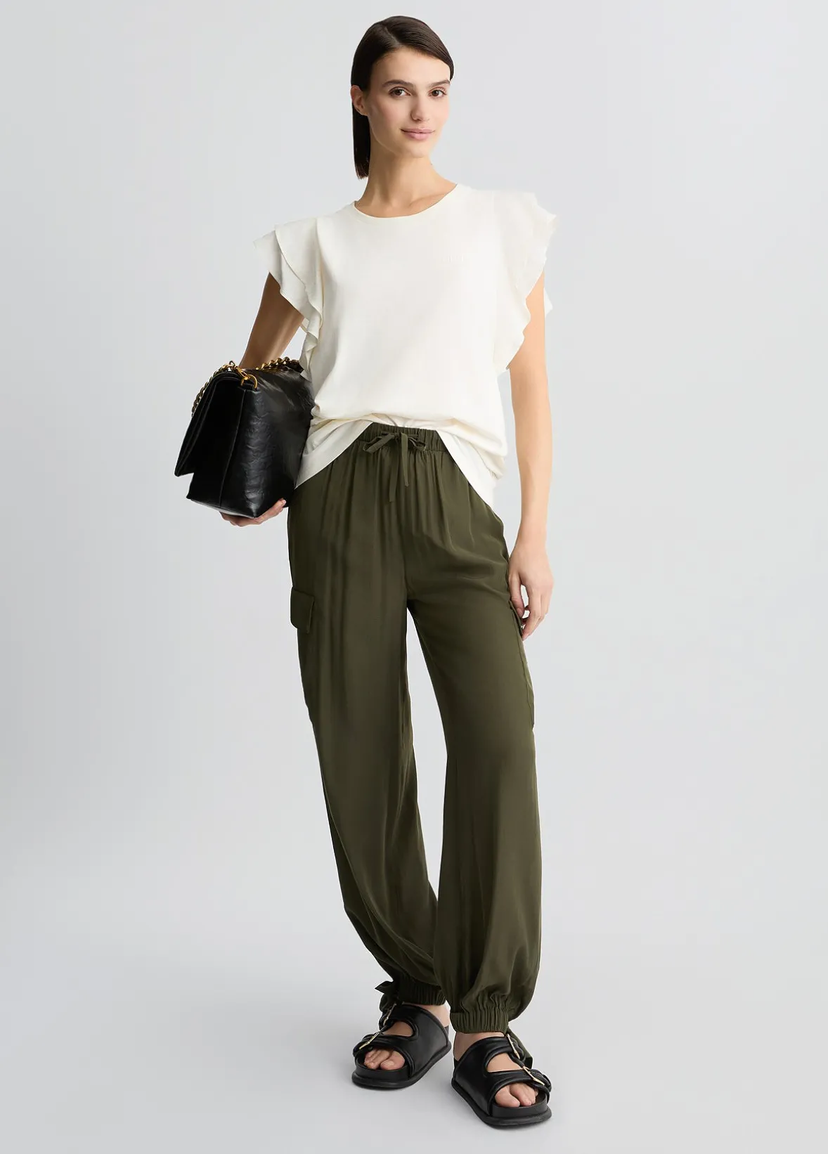 T-shirt con rouches