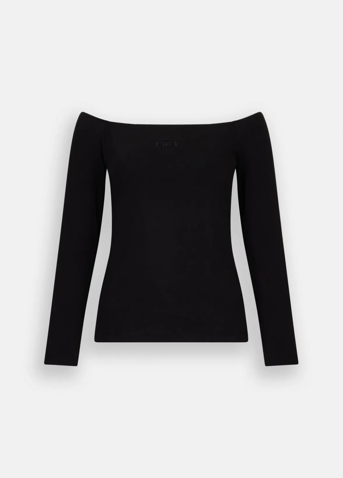 T-shirt con scollo bardot