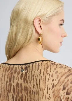 T-shirt con stampa animalier