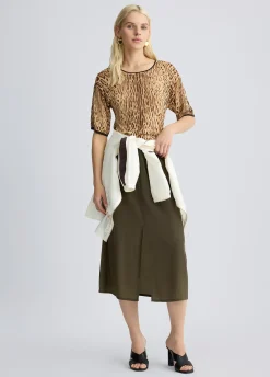 T-shirt con stampa animalier