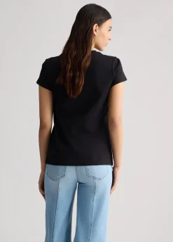 T-shirt con stampa animalier