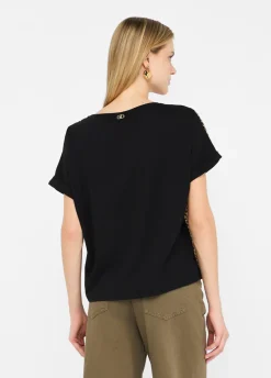 T-shirt con stampa animalier
