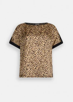 T-shirt con stampa animalier
