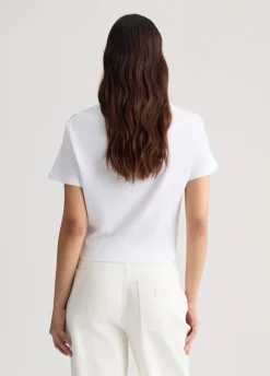 T-shirt con stampa e nodo