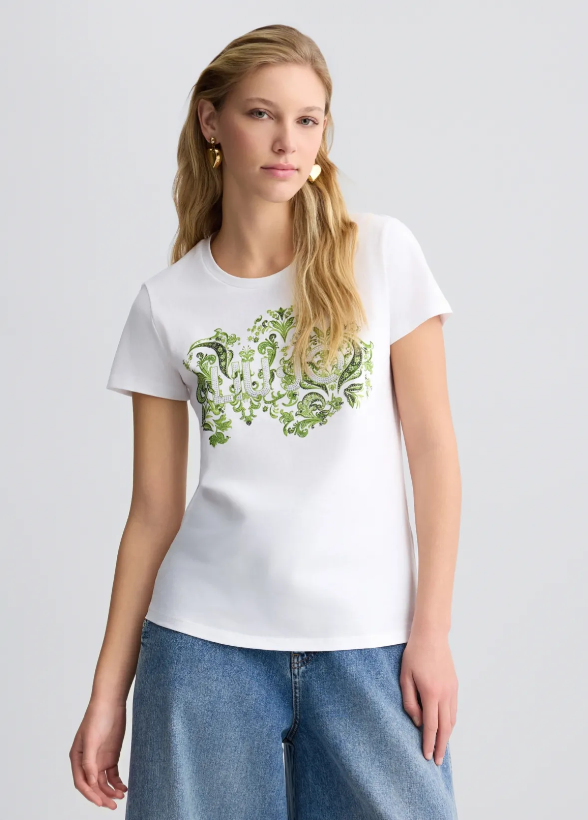 T-shirt con stampa floreale