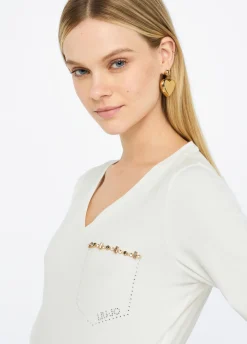 T-shirt con strass