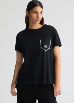 T-shirt con strass