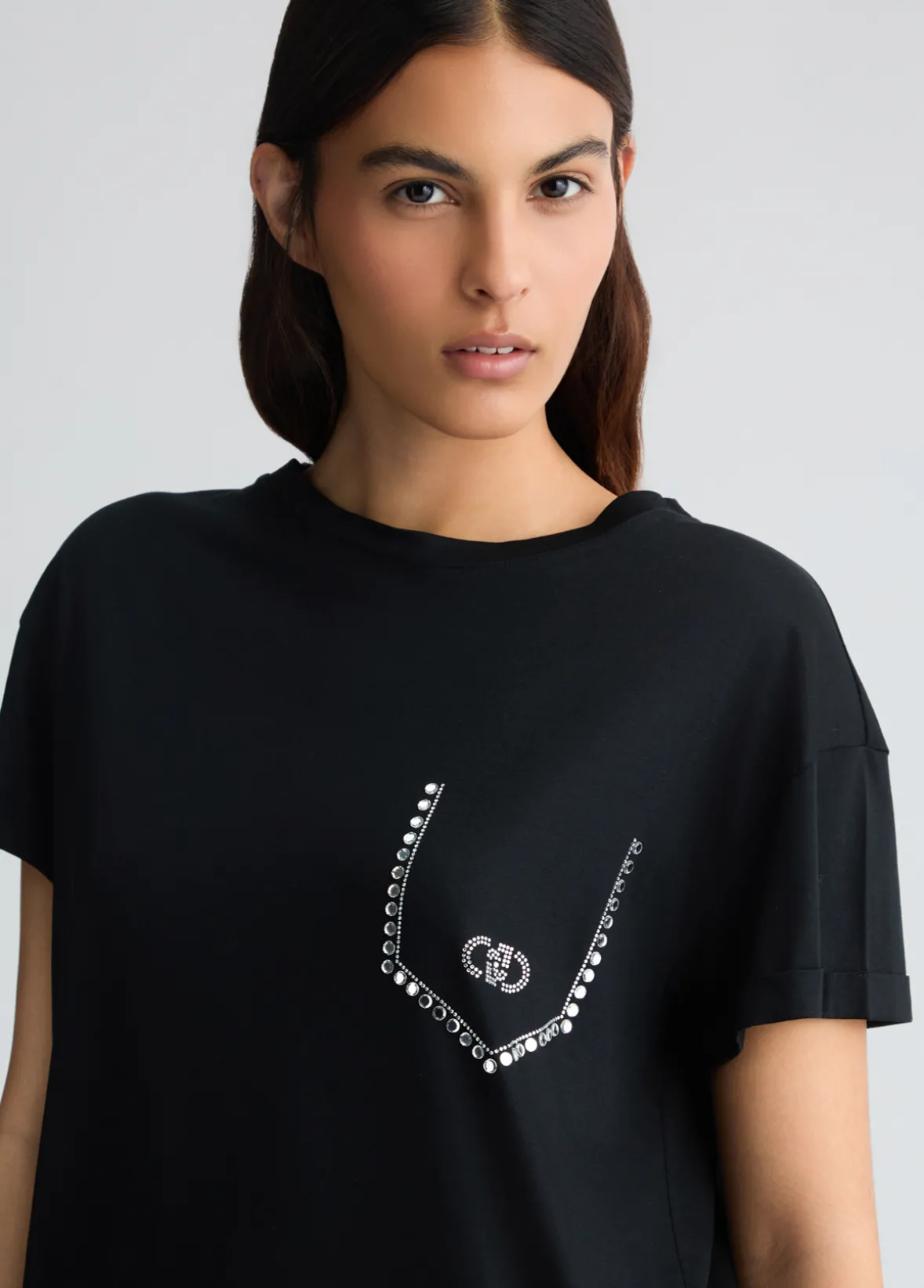 T-shirt con strass