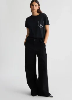 T-shirt con strass
