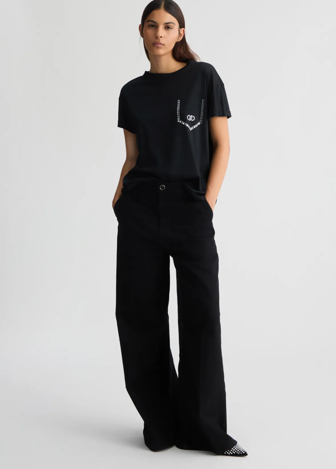 T-shirt con strass
