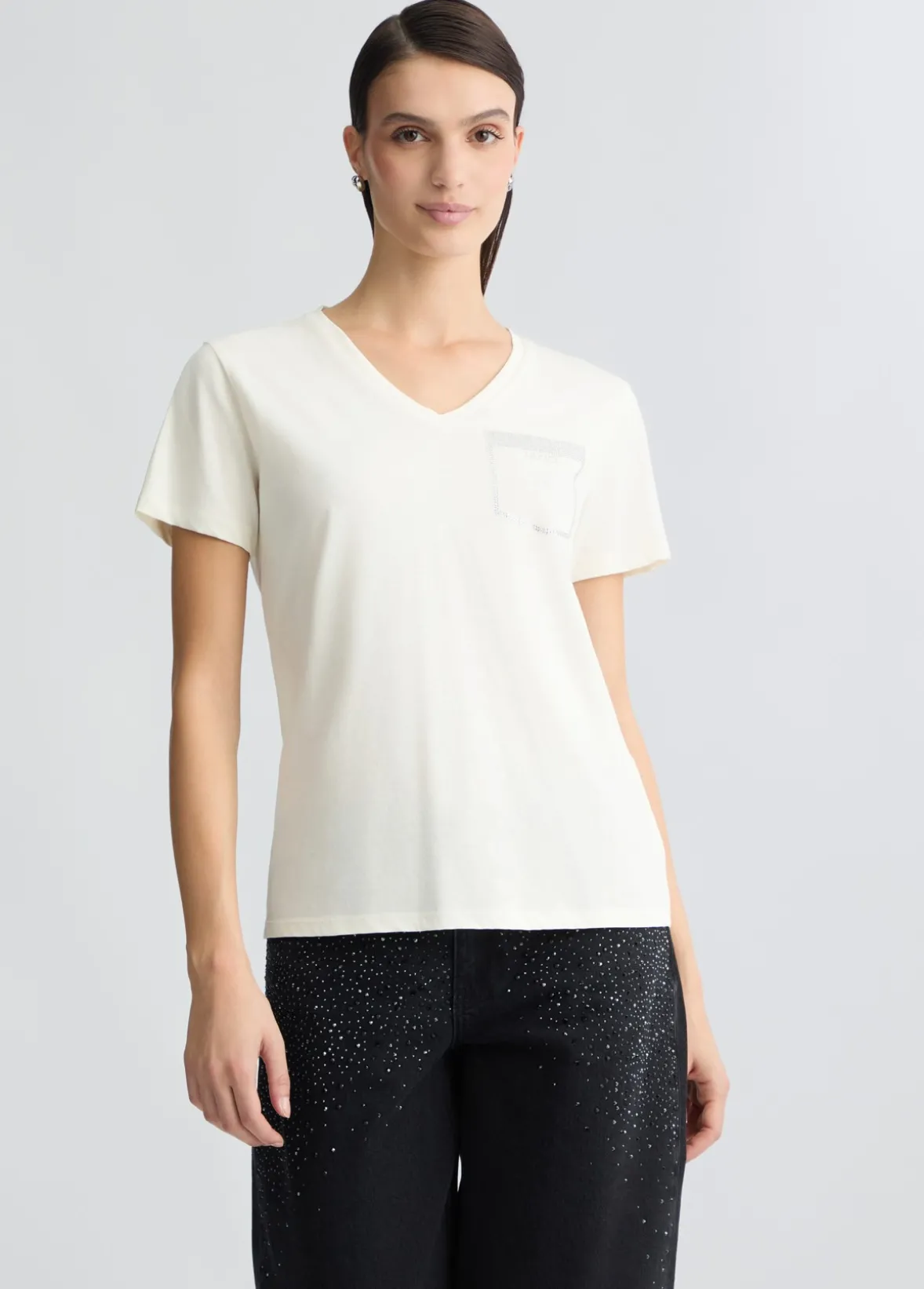T-shirt con strass