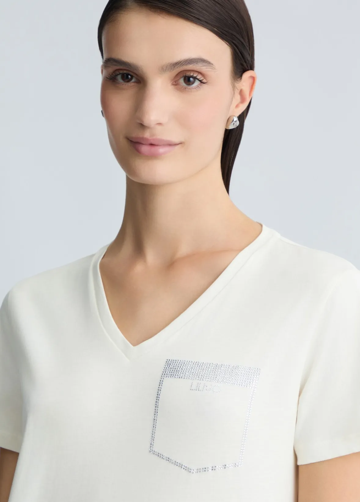 T-shirt con strass