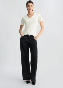 T-shirt con strass