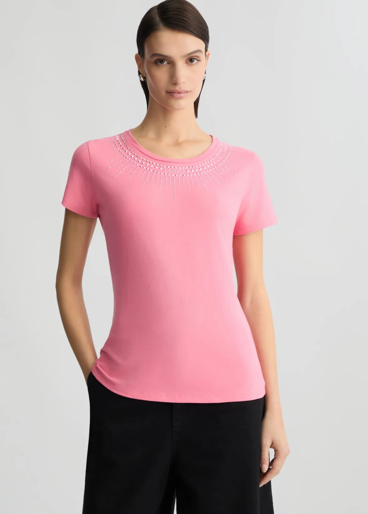 T-shirt con strass