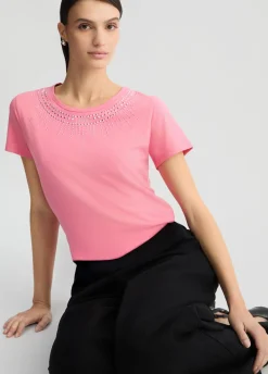 T-shirt con strass