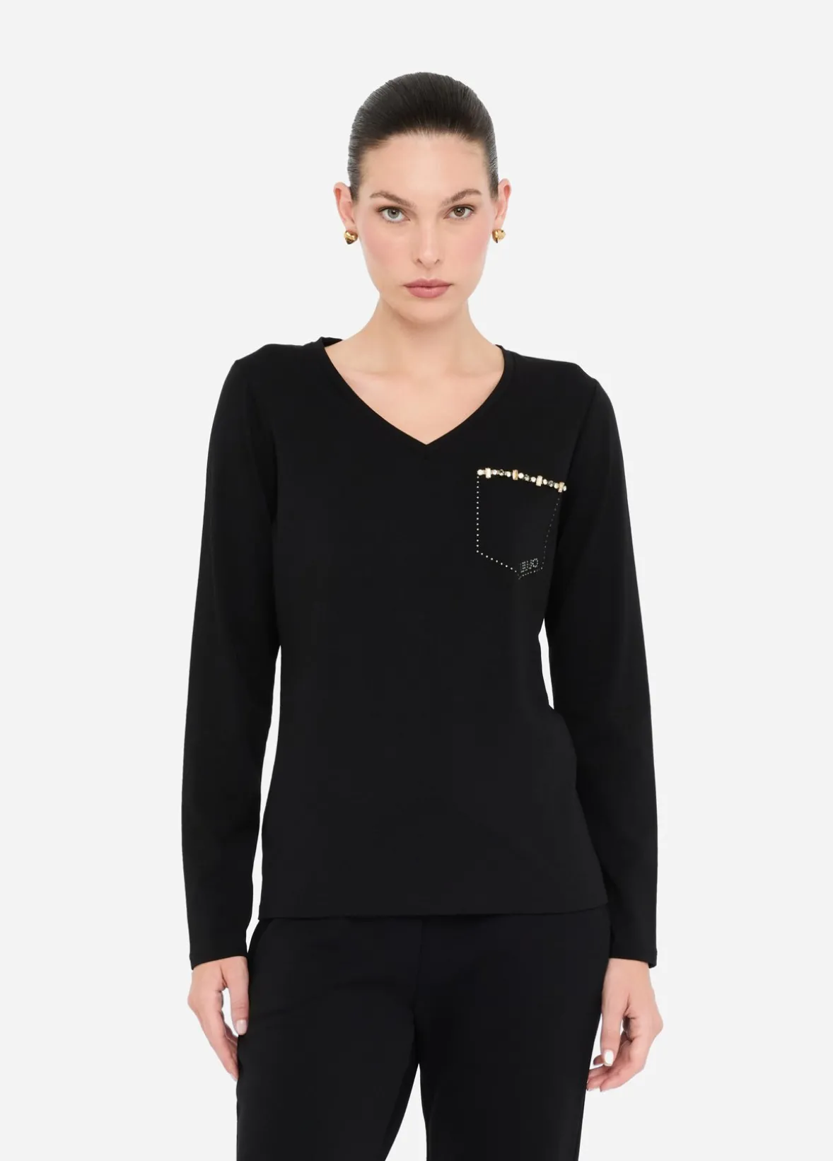 T-shirt con strass
