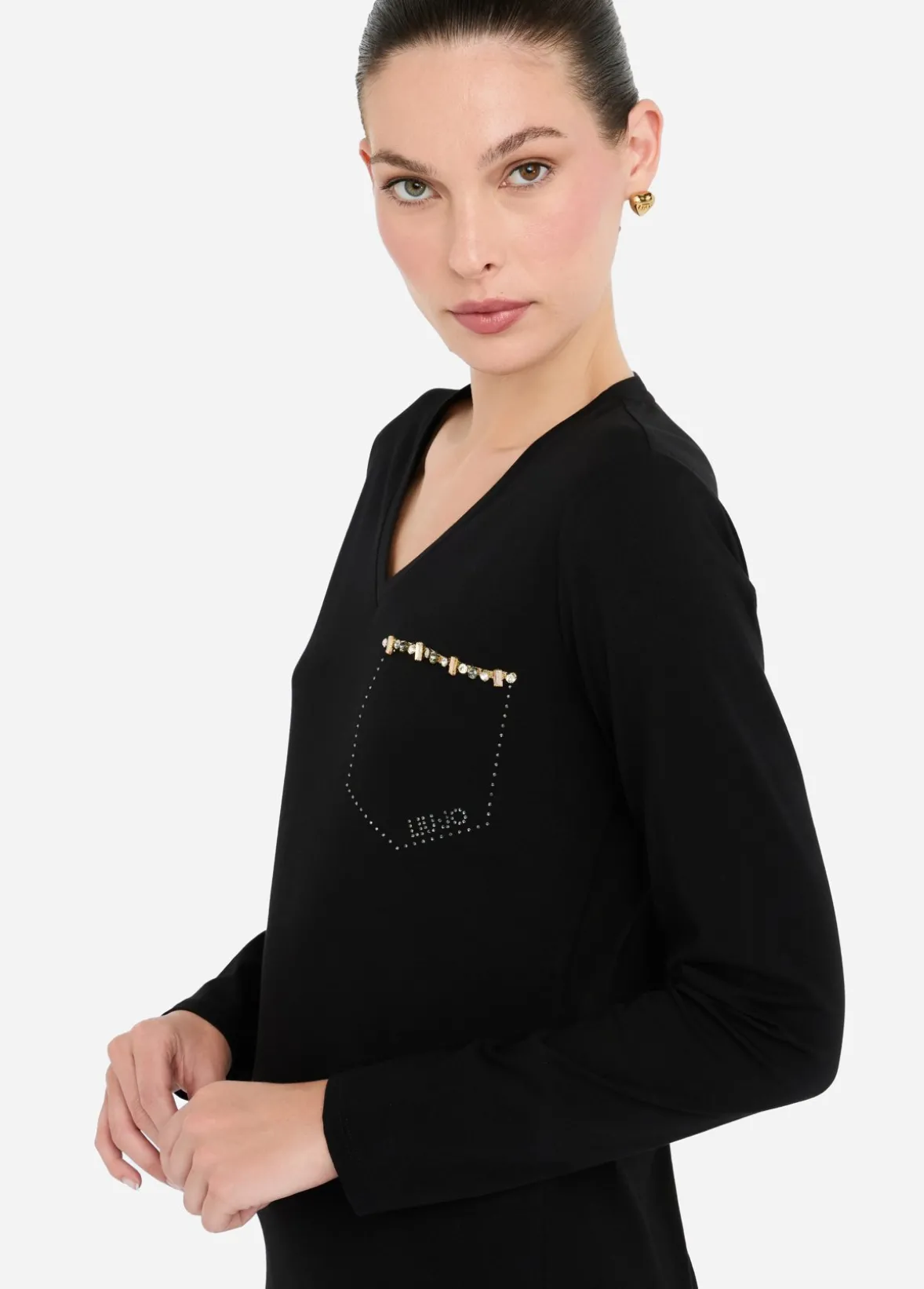 T-shirt con strass