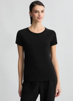 T-shirt con strass