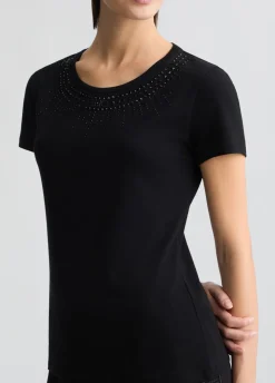 T-shirt con strass