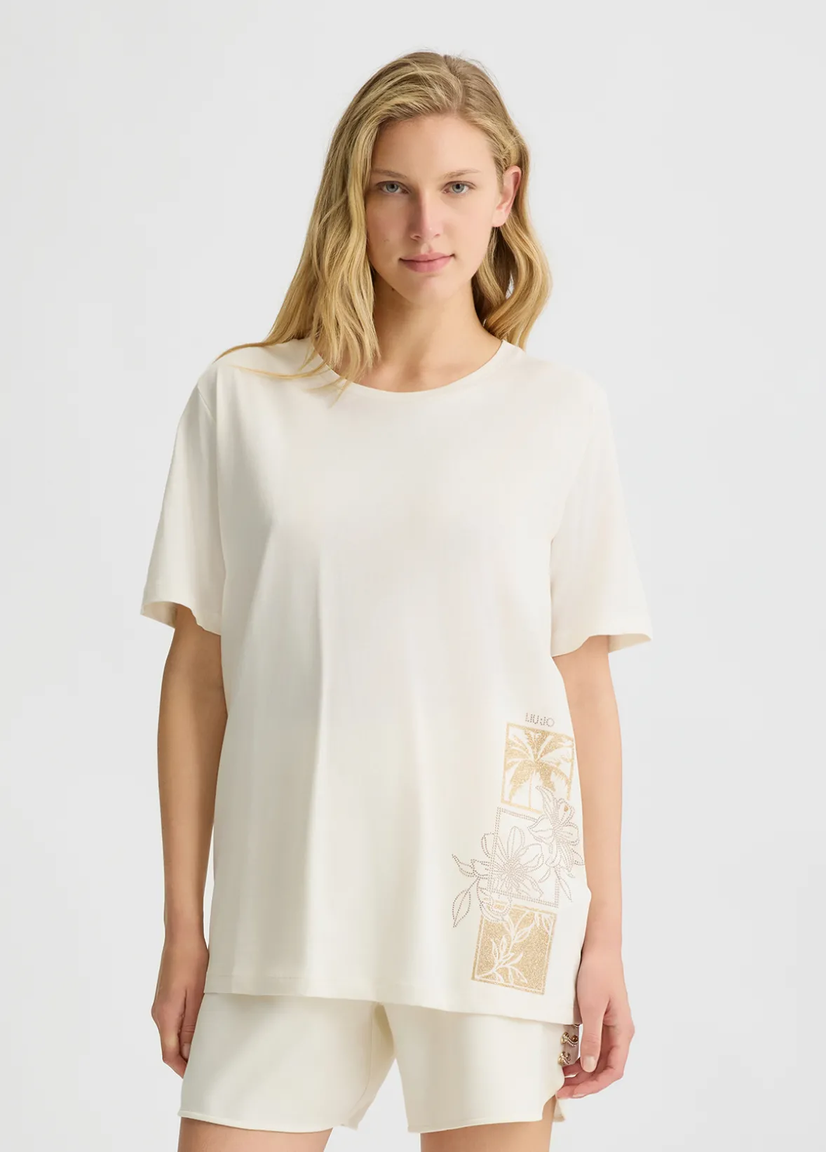 T-shirt con strass