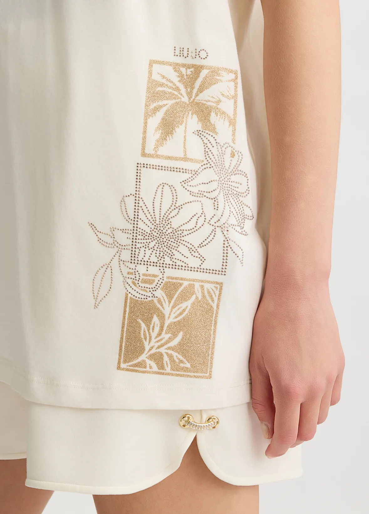 T-shirt con strass