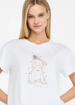 T-shirt con strass