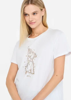 T-shirt con strass