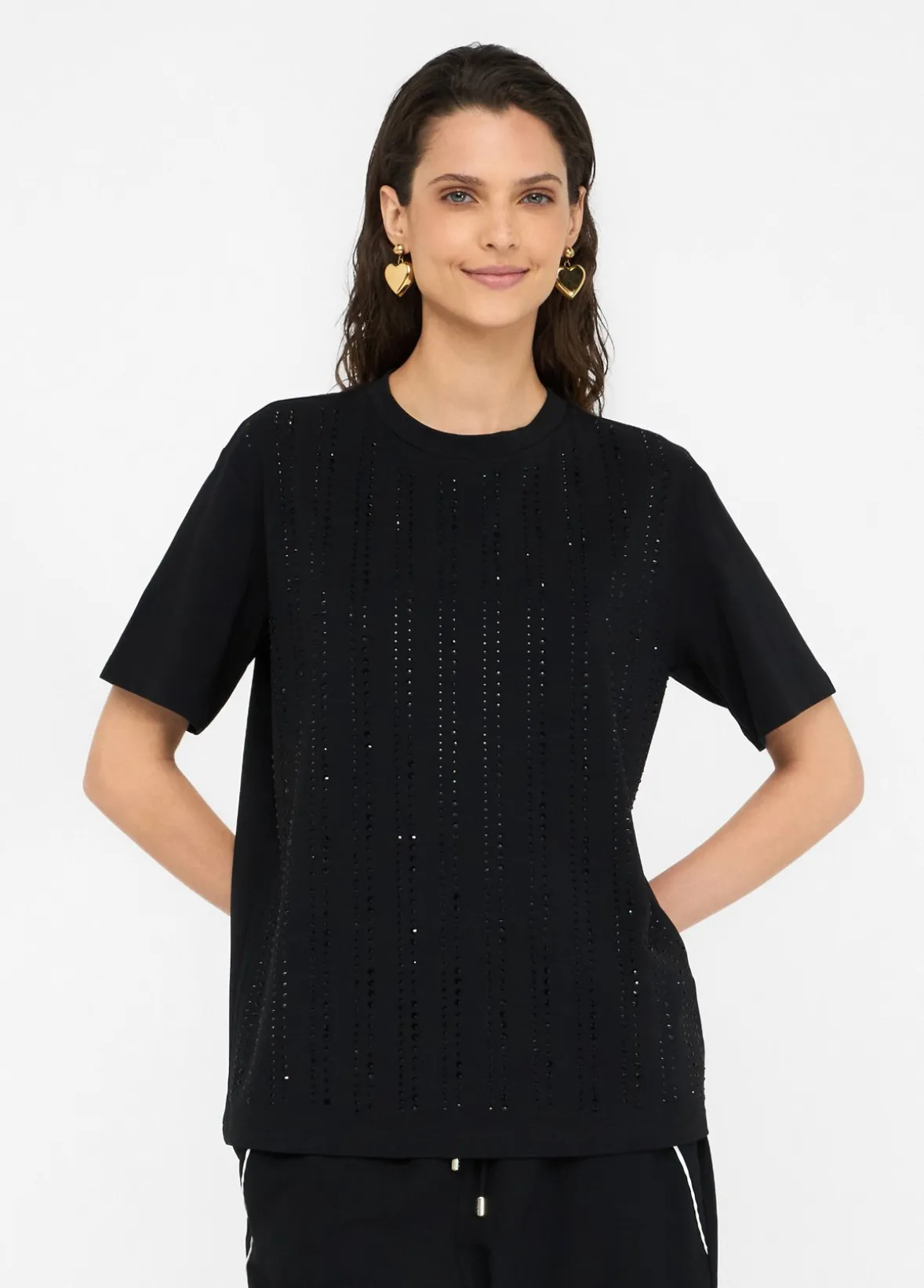 T-shirt con strass