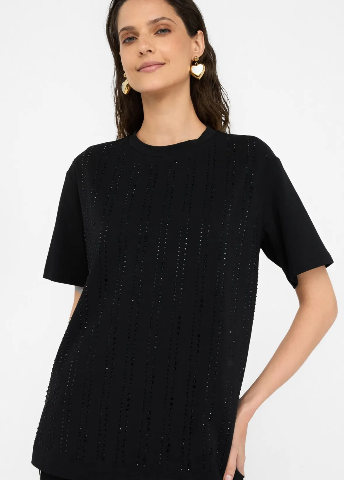 T-shirt con strass