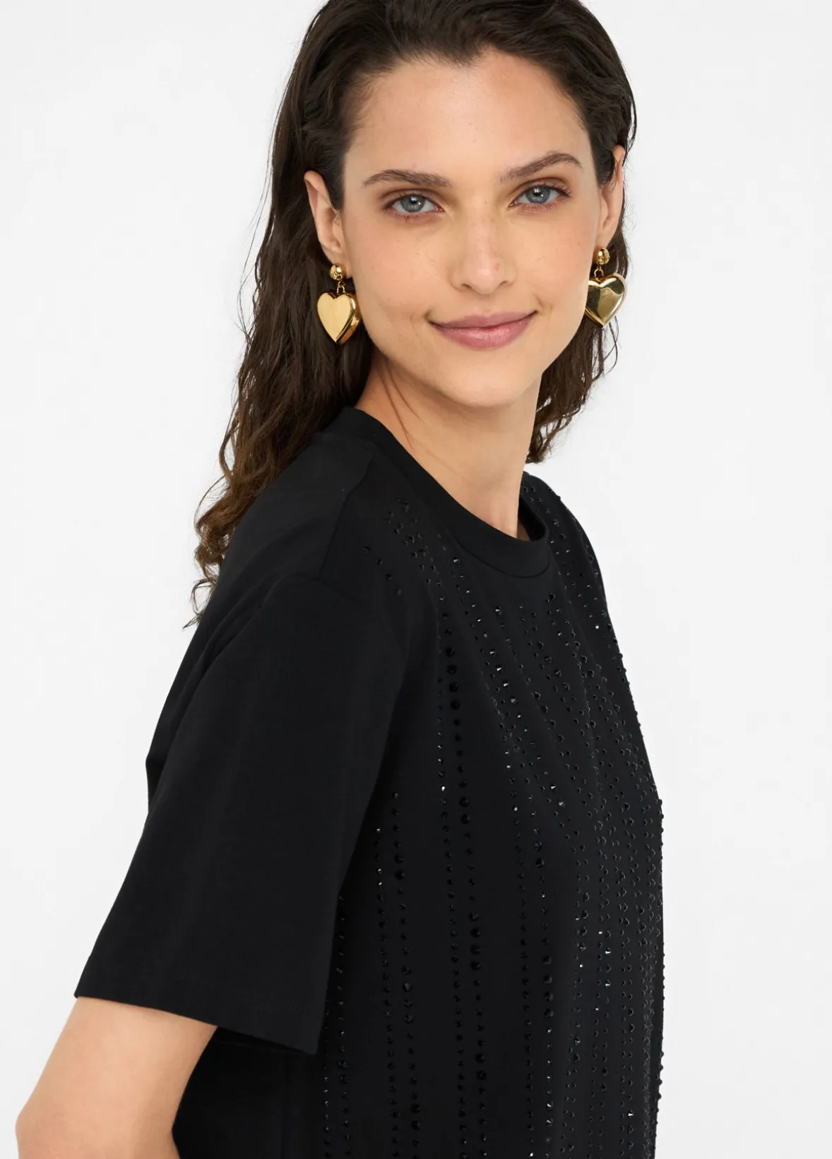 T-shirt con strass