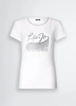 T-shirt con strass