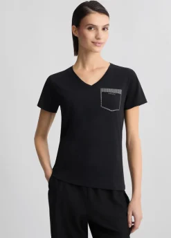 T-shirt con strass