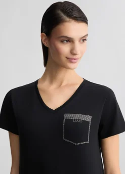 T-shirt con strass