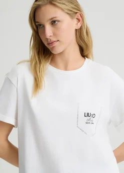 T-shirt con strass
