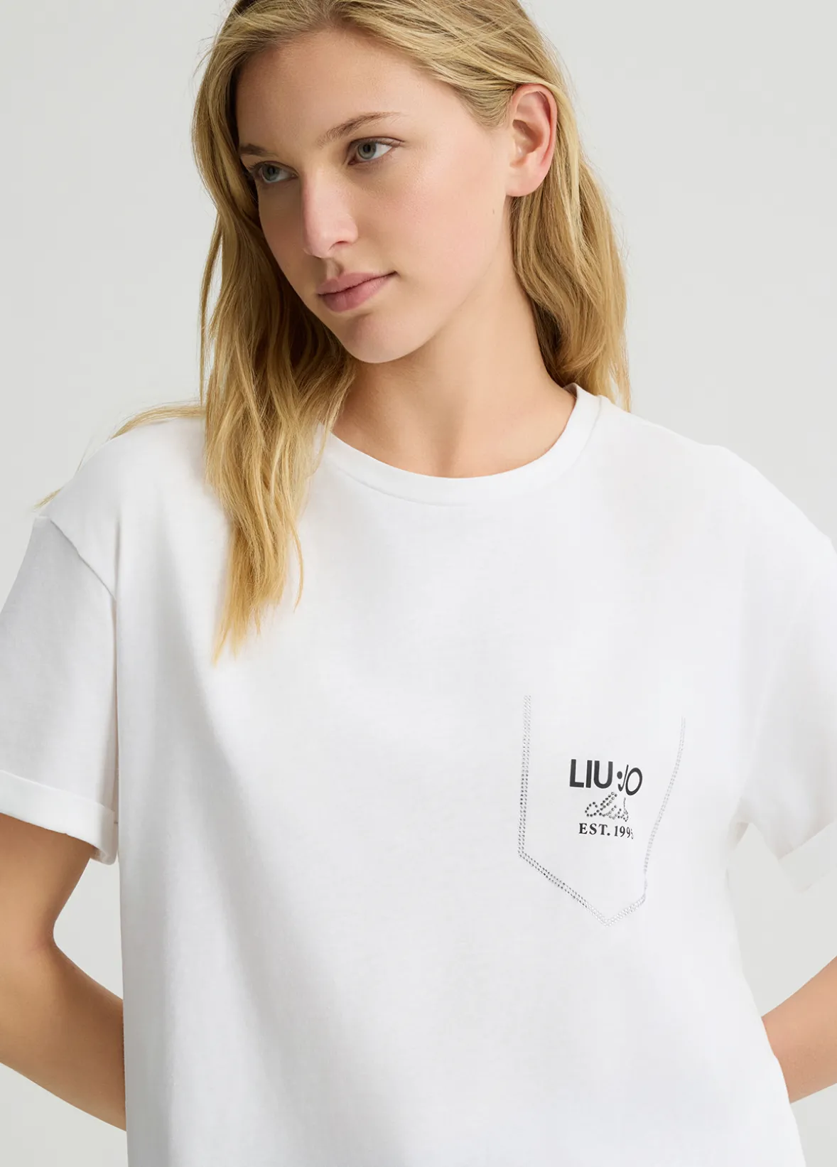 T-shirt con strass