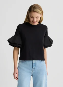 T-shirt con volant