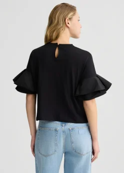 T-shirt con volant