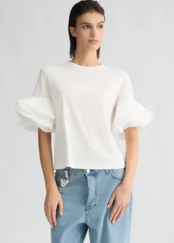 T-shirt con volant