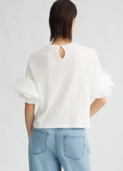 T-shirt con volant