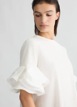 T-shirt con volant