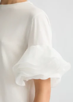 T-shirt con volant