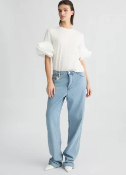 T-shirt con volant