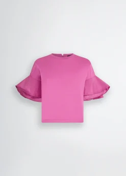 T-shirt con volant