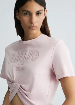T-shirt in cotone con logo