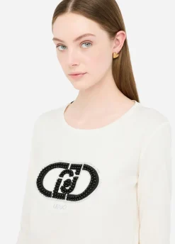 T-shirt in cotone con logo